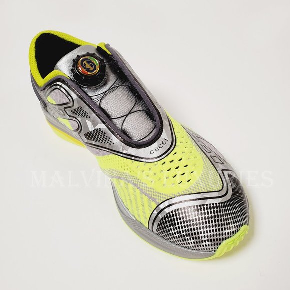 GUCCI SNEAKERS MENS ULTRAPACE R LEATHER SHOES w DOUBLE G LOGO sz 7G 7.5 US - Picture 10 of 16